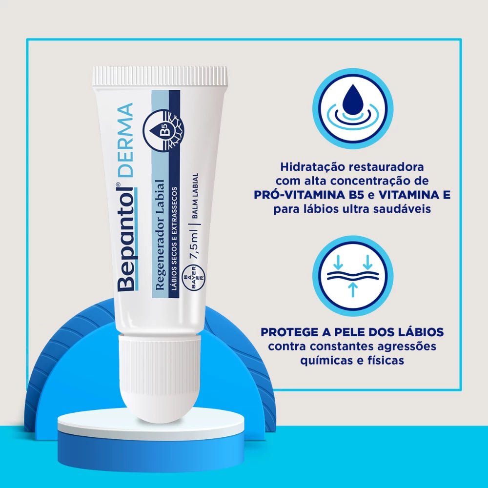 Creme de Hidratação Labial Derma Regenerador 7,5ml Bepantol - Imagem 5