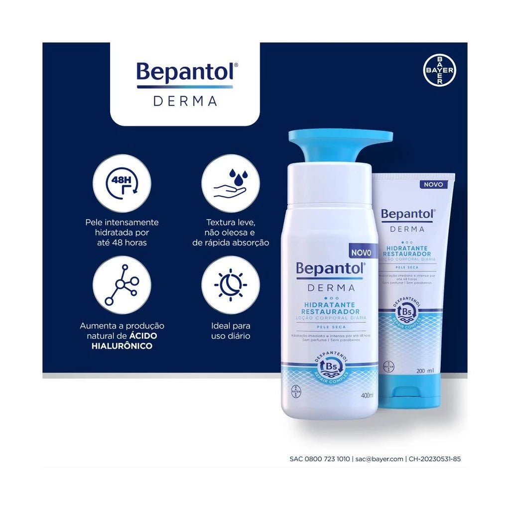Creme Hidratante Corporal Derma Regenerador 400ml - Bepantol - Imagem 5