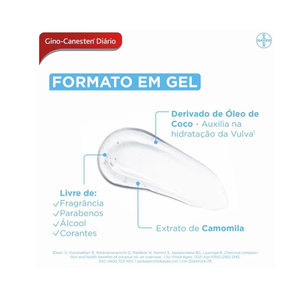 Sabonete Íntimo Diário Gel Puro Cuidado 200ml Gino-Canesten - Imagem 4