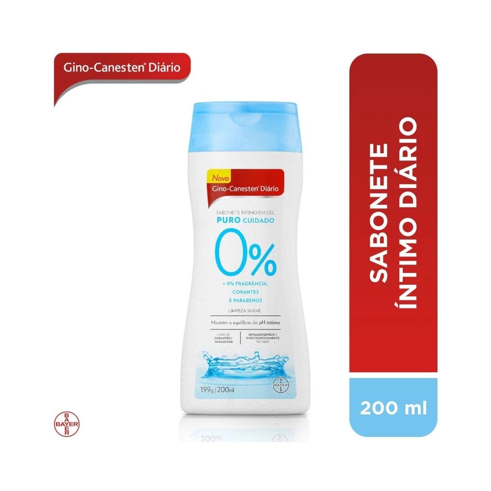 Sabonete Íntimo Diário Gel Puro Cuidado 200ml Gino-Canesten - Imagem 2