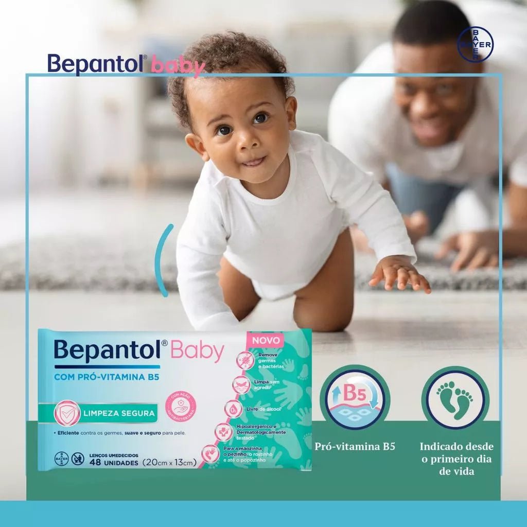 Kit 12 Lenços Umedecidos Proteção Antibac 48un cada Bepantol - Imagem 2